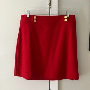 LOFT Size 10 Red Mini Skirt NWT